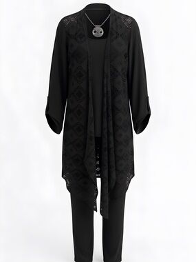 Antthony Black Patterned Ensemble